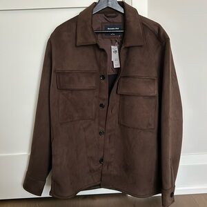 ABERCROMBIE Men’s Brown Suede Jacket
